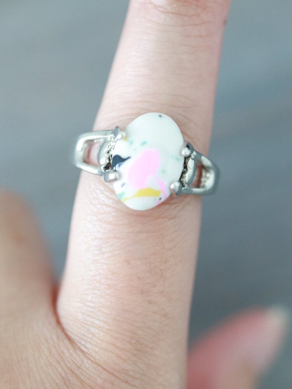 RGA11 Gemstone Ring Silver Plated